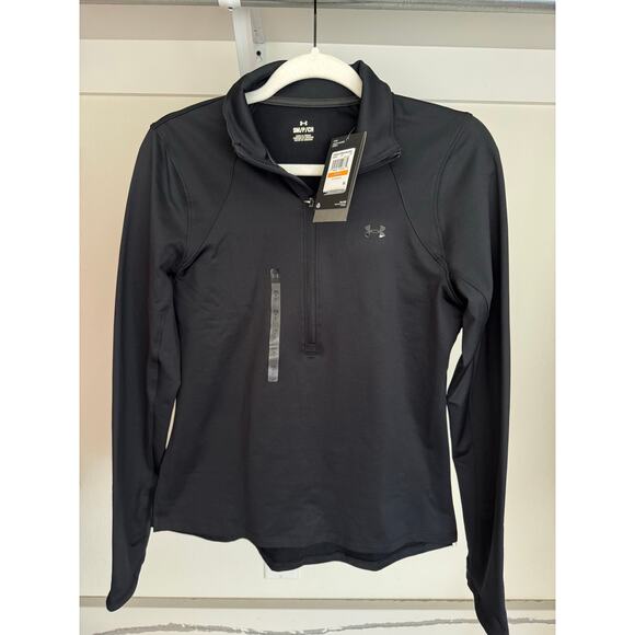 NWT Under Armour Women's Fitted Full Zip Jacket Stretch Black Size Small - Picture 2 of 8